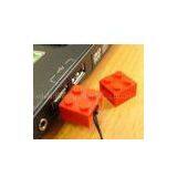 Plastic Square Red USB Flash Drives thumbnail-1
