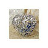 Heart Hollow Brass Pendant With Rhinestone Inside Wholesale From China Beads Factory thumbnail-3