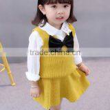 B21666A Korean Hot Selling Kids Clothing Sets Little Girls Sweater Vests Dress Suits thumbnail-6