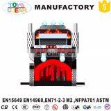 Fire Truck Inflatable Train Obstacle Bounce Playground Combo Course thumbnail-4