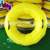Round Yellow Inflatable Swimming Ring With Black Streak thumbnail-2