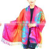 Customized Colorful Fashion Girl Thick Wool Pashmina Stole thumbnail-1