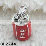 Custom DIY Jewelry Accessories Alloy Enamel Coke Bottle Charms for Bracelet Making thumbnail-2