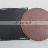 Factory Supply Leather pu Coaster With Debossed Logo thumbnail-5
