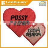 Patch Embroidered Heart, Heart Patches, Iron on Embroidered Felt Red Heart thumbnail-1