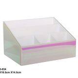 Pink Heart Packaging Girl Jewelry Clear Glass Ring Box thumbnail-1