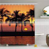 Unique High Quality Fabric No Liner Needed Printed Shower Cutains thumbnail-4