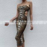 2020 Hot Sales Women Sexy Club Party Leopard Dresses Ladies Halter Mini Backless Dresses Women Summer Dress thumbnail-4