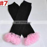 Solid Color Baby Ruffle Knee Pads Toddler Lace Chiffon Ruffle Legwarmer Girl Party Decoration 10colors thumbnail-6
