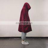One Size Oversized Reversible Warm Soft Cozy Large Pocket Sherpa Hoodie Wearable Sweatshirt Blanket thumbnail-3