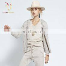 Lady Hood Sweater,Hoodies for Women,Hooded Cardigan With Long Zipper thumbnail-2