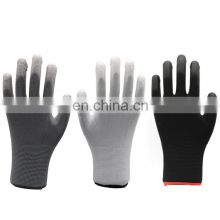 CE White Grey Black Knit Nylon PU Gloves Palm Fit PU Coated Gloves En388 4131 Polyurethane Mechanical Work Gloves