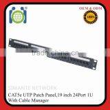 Good Price 110 IDC CAT.5E RJ45 1U 24 Port Patch Panel thumbnail-1