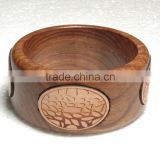 Wooden Bangle with leaser engraving