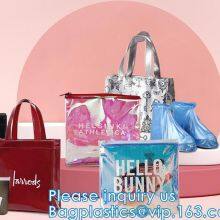 HOLOGRAPHIC NEON TOTE PVC BAG,VINYL SHOPPING SHOPPER,TOILETRY BIKINI SWIMWEAR BEACHWEAR WOMAN BAG thumbnail-4