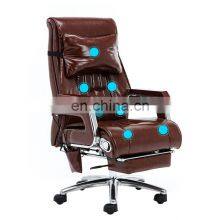 Heavy Duty Leather Boss Computer Chair Reclining Swivel Executive Ergonomic Massage Office Chairs With Footrest for Office thumbnail-1