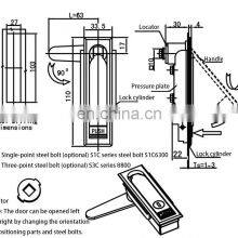 Plane Lock MS713 Zinc Alloy Push Button Cam Lock Electric Cabinet Lock thumbnail-2
