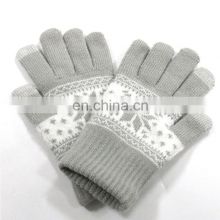 Winter warm knitted gloves cycling outdoor soft touch screen gloves for smartphone