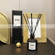 Free Customize Air Fragrance Freshening Luxury Home Decor New Perfume Fragrance Oil Stick Black Glass Reed Diffuser