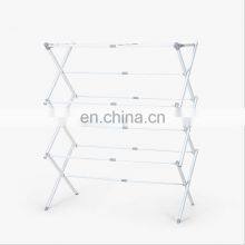 Manufacturer Supply Stainless Steel Folding Drying Rack Household Drying Articles Multifunctional Three-layer Drying Rack thumbnail-1