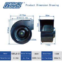 Metal Blade Pressure Exhaust Fan 130FLJ5 85W Air Purification Embroidery Machine Sewing Machine Centrifugal Blower Fan thumbnail-3