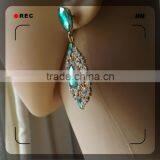 Alloy Jewelry Copper Brass Plating Gold Beautiful Earring Designs for Women thumbnail-3