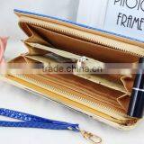 2015 New Fashion Many Colors Water Ripple Long PU Leathwe Women Purse Wallet Card Holder Phone Handbag thumbnail-5