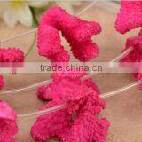 Wholesale Dyed in Rose Red Coral Natural Material Coral Gemstone for Jewellery Making thumbnail-3