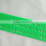 Factory Plastic Letter Stencil Ruler OEM and ODM office stationery for school student ruler cable