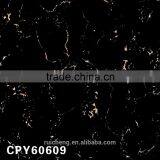 New Design! 600x600mm Black Design Polished Glazed Porcelain Floor Tile