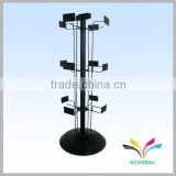 Floor Standing hanging rack metal rotating shelves with lable