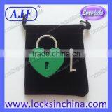 AJF Green Heart Shape Padlocks With Key for Wedding Decoration thumbnail-5