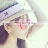 Ladies Promotional Alphabet M Caps With Ribbon Straw Panama Hat Cheap thumbnail-5