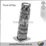Creative Eco-friendly 3D Metal DIY Tower of Pisa for Childrens Puzzle thumbnail-1