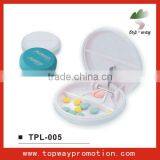 Hot Promotion Plastic Round Pill Box With Tablet Cutter thumbnail-1