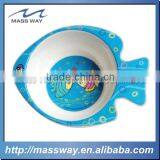 Custom Cartoon Kids Fish Shape Plastic Melamine Serving Baby Bowl