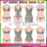 Designer Blue Lycra Beach Wear Print Fabric thumbnail-4