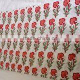RTC-43 Natural Colorful Flower Hand Block Printed Fabric 100% Cotton Natural Fabric Manufacturer Jaipur