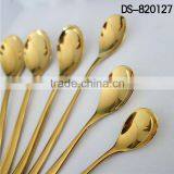 Best Sale Gold Plated 410 Material With Cloth Wheel Light Cutlery Set thumbnail-1