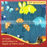 Hotsale Fashion Cotton With Spandex Denim Flower Printed Stock Lot Fabric for Garment