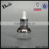 4.5/5.5/20/50ml Silver Shoulder Oil Bottle Dropper Oil Bottle Cosmetic