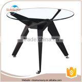 China Gold Supplier Product Glass Round Dining Table