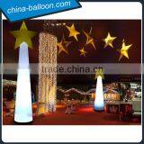 Inflatable Christmas Cone With Star / Led Lighting Inflatable Star Cone for Night Decoration thumbnail-2