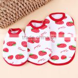 Dog Strawbeery Printing Clothes/Pet Lovely Strawberry Fruits Dog Clothes/Dog Clothes For Milk Dog
