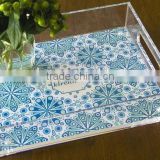 Fashionable hot selling acrylic cosmetic organizer tray