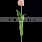 61 cm PVC Real Touch Tulip Spray With 3 Leaves Artificial Flower thumbnail-4