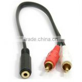 3.5mm stereo female to 2 RCA male Audio cable