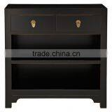 Antique Tall Wood Bookcase With 2 Door thumbnail-3