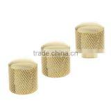 3PCS Gilded Metal Dome Knobs Knurled Barrel for Electric Guitar Parts Gold thumbnail-6