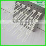 Supermarket White Display Double Wire Loop U Shaped Plastic Pegboard Hook thumbnail-2
